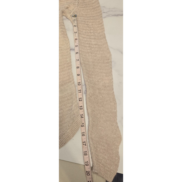 Tahari Sweater Womens XS Beige Linen Boat Neck Open Knit Minimalist Lightweight - Picture 9 of 10